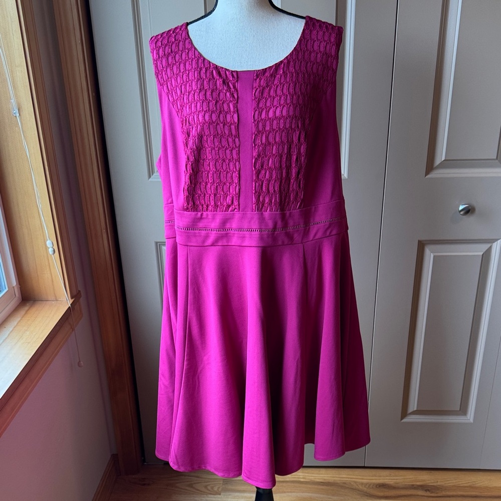 Torrid Fuchsia Pink Sleeveless A-Line Dress